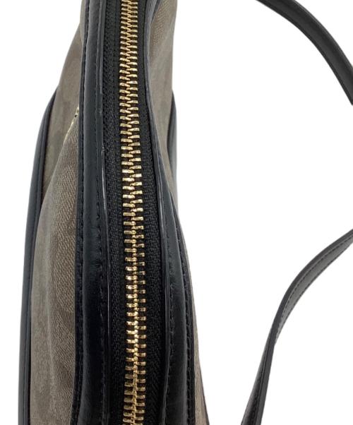 COACH（コーチ）COACH (コーチ) ショルダーバッグ　シグネチャー ブラウン×ブラックの古着・服飾アイテム