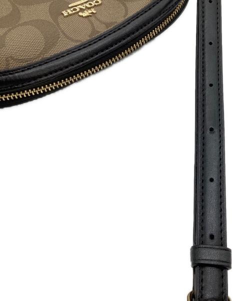 COACH（コーチ）COACH (コーチ) ショルダーバッグ　シグネチャー ブラウン×ブラックの古着・服飾アイテム