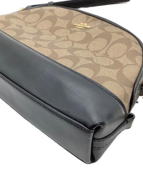 COACH（コーチ）COACH (コーチ) ショルダーバッグ　シグネチャー ブラウン×ブラックの古着・服飾アイテム