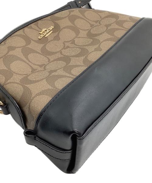 COACH（コーチ）COACH (コーチ) ショルダーバッグ　シグネチャー ブラウン×ブラックの古着・服飾アイテム