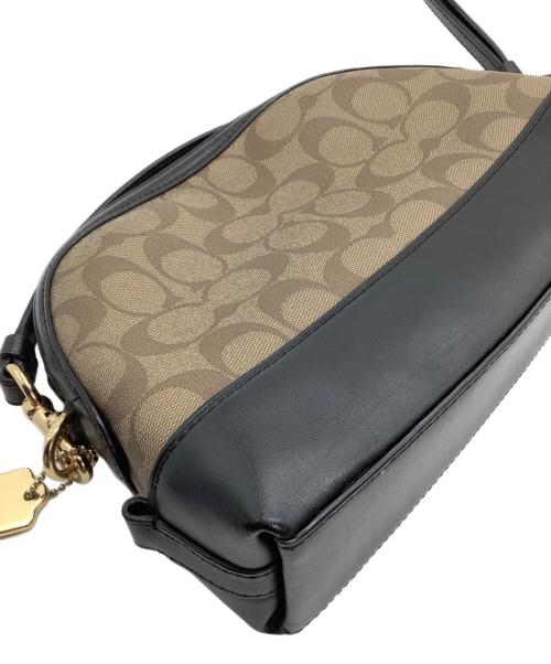 COACH（コーチ）COACH (コーチ) ショルダーバッグ　シグネチャー ブラウン×ブラックの古着・服飾アイテム