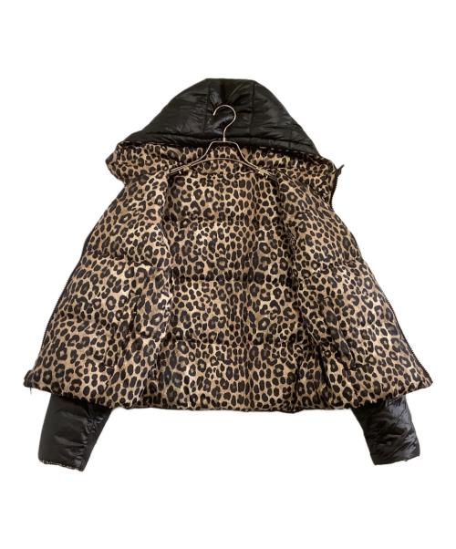 MICHAEL KORS（マイケルコース）MICHAEL KORS (マイケル・コース) ダウンジャケット　レオパード柄 ブラック サイズ:XSの古着・服飾アイテム