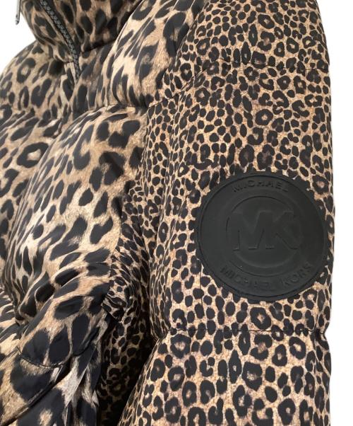 MICHAEL KORS（マイケルコース）MICHAEL KORS (マイケル・コース) ダウンジャケット　レオパード柄 ブラック サイズ:XSの古着・服飾アイテム