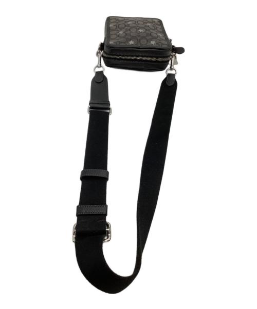 COACH（コーチ）COACH (コーチ) ショルダーバッグ　サリバン クロスボディ・シグネチャー ジャカード・スター エンブロイダリー ブラック×グレーの古着・服飾アイテム
