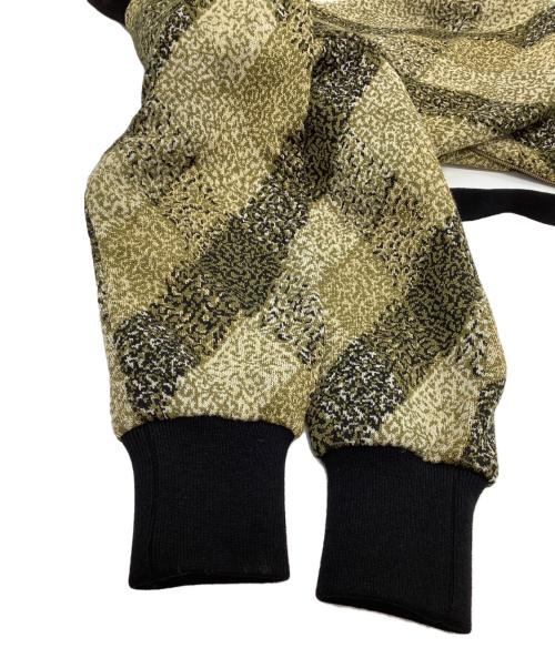 Yves Saint Laurent（イヴサンローラン）Yves Saint Laurent (イヴサンローラン) ウールジップジャケット カーキ×ブラック サイズ:Mの古着・服飾アイテム
