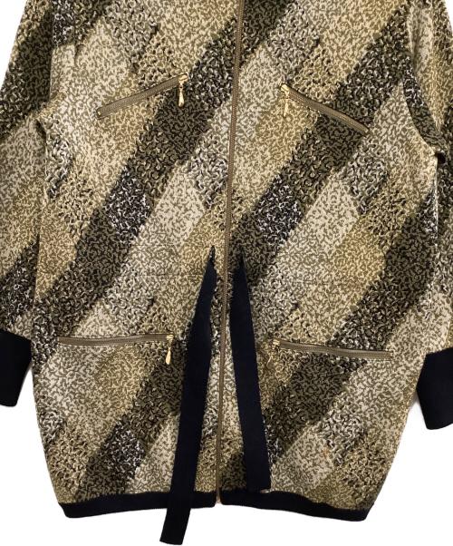 Yves Saint Laurent（イヴサンローラン）Yves Saint Laurent (イヴサンローラン) ウールジップジャケット カーキ×ブラック サイズ:Mの古着・服飾アイテム