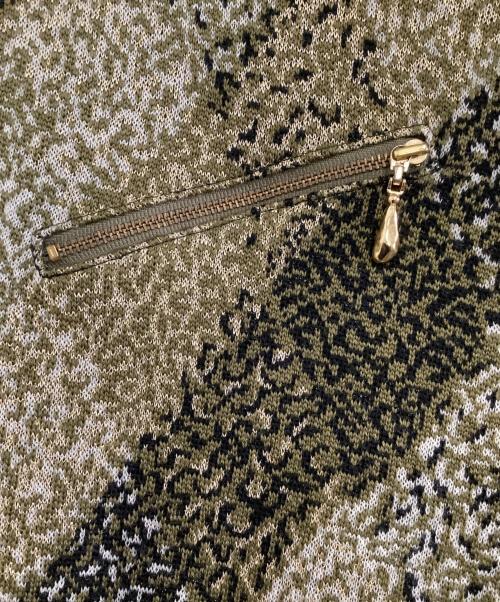 Yves Saint Laurent（イヴサンローラン）Yves Saint Laurent (イヴサンローラン) ウールジップジャケット カーキ×ブラック サイズ:Mの古着・服飾アイテム