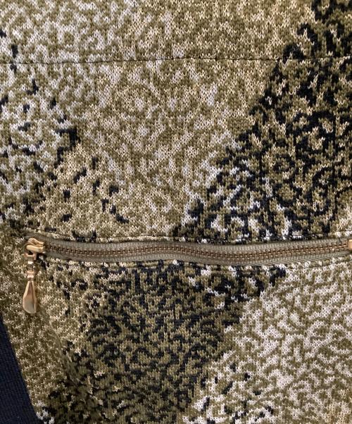 Yves Saint Laurent（イヴサンローラン）Yves Saint Laurent (イヴサンローラン) ウールジップジャケット カーキ×ブラック サイズ:Mの古着・服飾アイテム