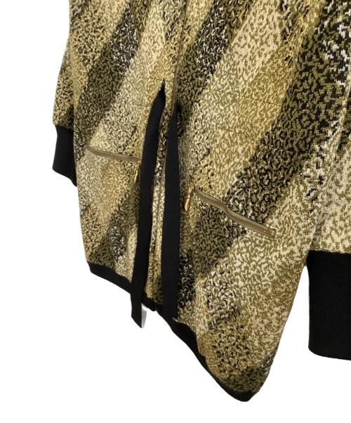 Yves Saint Laurent（イヴサンローラン）Yves Saint Laurent (イヴサンローラン) ウールジップジャケット カーキ×ブラック サイズ:Mの古着・服飾アイテム