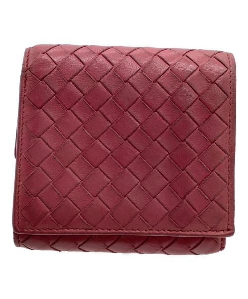 BOTTEGA VENETA（ボッテガベネタ）BOTTEGA VENETA (ボッテガベネタ) 3つ折り財布 イントレチャート ピンクの古着・服飾アイテム
