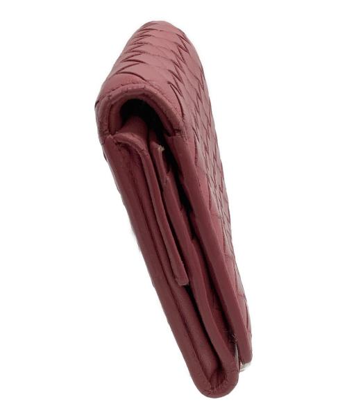 BOTTEGA VENETA（ボッテガベネタ）BOTTEGA VENETA (ボッテガベネタ) 3つ折り財布 イントレチャート ピンクの古着・服飾アイテム