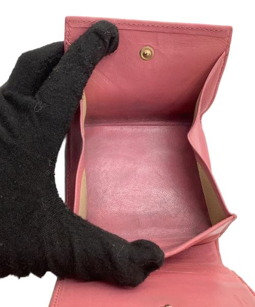 BOTTEGA VENETA（ボッテガベネタ）BOTTEGA VENETA (ボッテガベネタ) 3つ折り財布 イントレチャート ピンクの古着・服飾アイテム