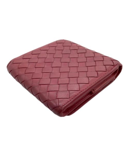 BOTTEGA VENETA（ボッテガベネタ）BOTTEGA VENETA (ボッテガベネタ) 3つ折り財布 イントレチャート ピンクの古着・服飾アイテム