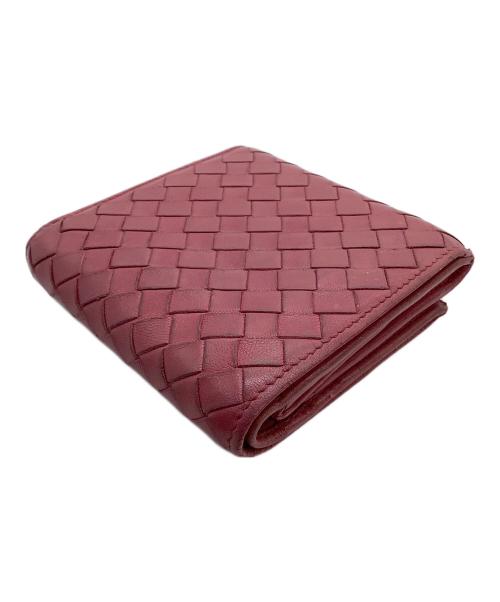 BOTTEGA VENETA（ボッテガベネタ）BOTTEGA VENETA (ボッテガベネタ) 3つ折り財布 イントレチャート ピンクの古着・服飾アイテム