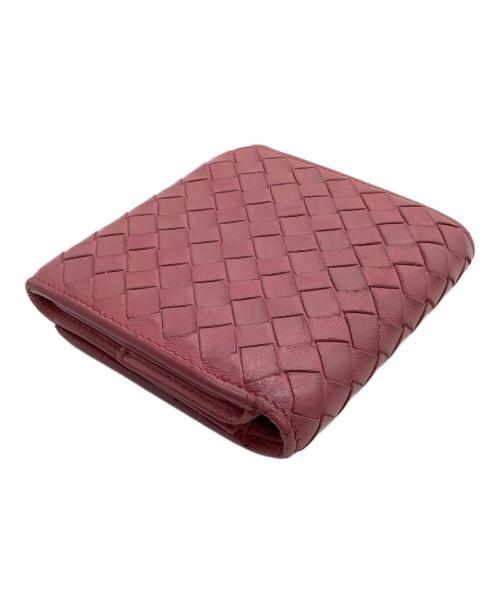 BOTTEGA VENETA（ボッテガベネタ）BOTTEGA VENETA (ボッテガベネタ) 3つ折り財布 イントレチャート ピンクの古着・服飾アイテム