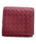 BOTTEGA VENETA（ボッテガベネタ）の古着「3つ折り財布 イントレチャート」｜ピンク