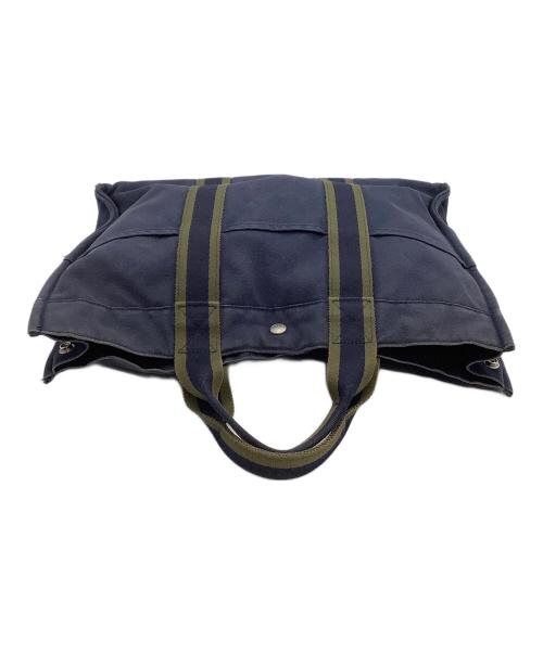 HERMES（エルメス）HERMES (エルメス) トートバッグ フールトゥMM ネイビー×グリーンの古着・服飾アイテム