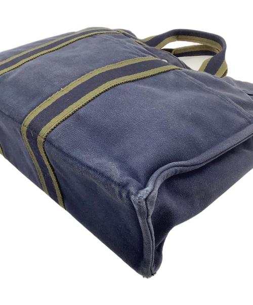 HERMES（エルメス）HERMES (エルメス) トートバッグ フールトゥMM ネイビー×グリーンの古着・服飾アイテム