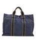 HERMES (エルメス) トートバッグ フールトゥMM ネイビー×グリーン：10000円