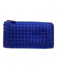 BOTTEGA VENETA（ボッテガベネタ）の古着「長財布 イントレチャート」｜ブルー