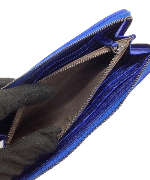 BOTTEGA VENETA（ボッテガベネタ）BOTTEGA VENETA (ボッテガベネタ) 長財布 イントレチャート ブルーの古着・服飾アイテム