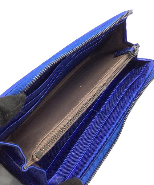 BOTTEGA VENETA（ボッテガベネタ）BOTTEGA VENETA (ボッテガベネタ) 長財布 イントレチャート ブルーの古着・服飾アイテム