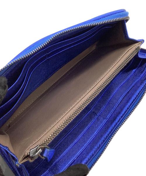 BOTTEGA VENETA（ボッテガベネタ）BOTTEGA VENETA (ボッテガベネタ) 長財布 イントレチャート ブルーの古着・服飾アイテム