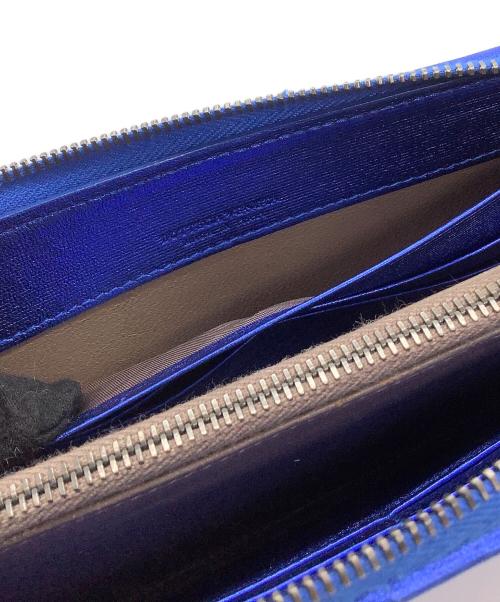 BOTTEGA VENETA（ボッテガベネタ）BOTTEGA VENETA (ボッテガベネタ) 長財布 イントレチャート ブルーの古着・服飾アイテム