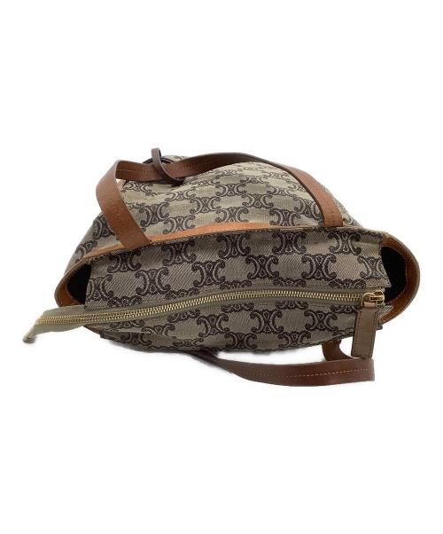 CELINE（セリーヌ）CELINE (セリーヌ) トートバッグ　	トリオンフ ベージュ×ブラウンの古着・服飾アイテム