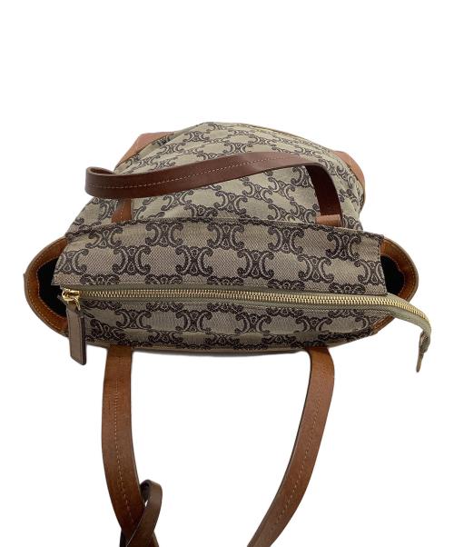 CELINE（セリーヌ）CELINE (セリーヌ) トートバッグ　	トリオンフ ベージュ×ブラウンの古着・服飾アイテム