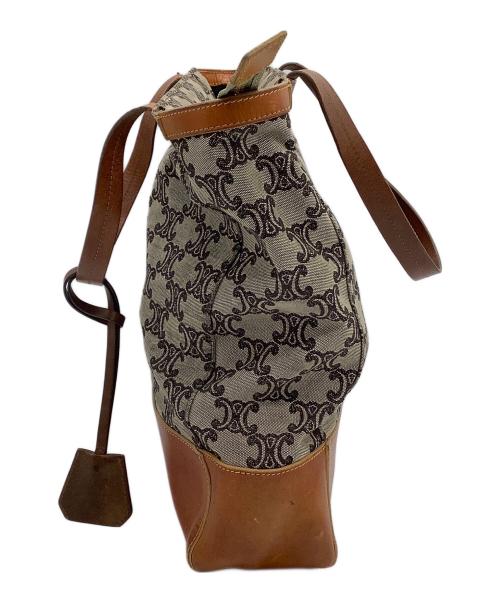 CELINE（セリーヌ）CELINE (セリーヌ) トートバッグ　	トリオンフ ベージュ×ブラウンの古着・服飾アイテム