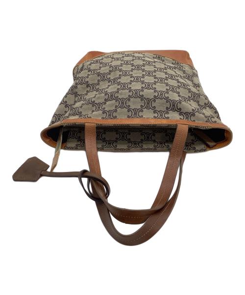 CELINE（セリーヌ）CELINE (セリーヌ) トートバッグ　	トリオンフ ベージュ×ブラウンの古着・服飾アイテム