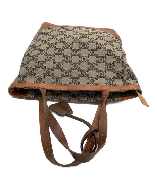 CELINE（セリーヌ）CELINE (セリーヌ) トートバッグ　	トリオンフ ベージュ×ブラウンの古着・服飾アイテム