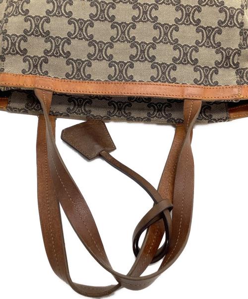 CELINE（セリーヌ）CELINE (セリーヌ) トートバッグ　	トリオンフ ベージュ×ブラウンの古着・服飾アイテム