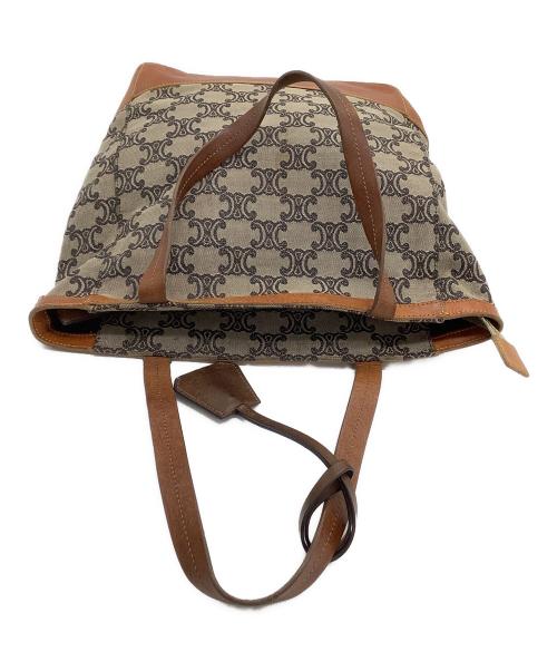 CELINE（セリーヌ）CELINE (セリーヌ) トートバッグ　	トリオンフ ベージュ×ブラウンの古着・服飾アイテム