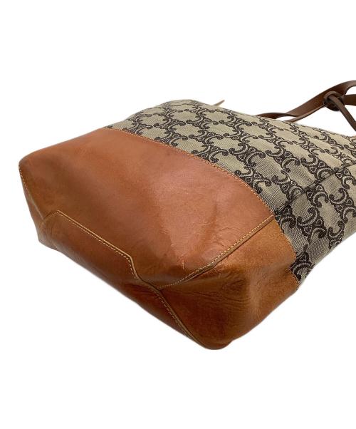 CELINE（セリーヌ）CELINE (セリーヌ) トートバッグ　	トリオンフ ベージュ×ブラウンの古着・服飾アイテム