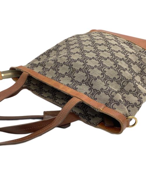 CELINE（セリーヌ）CELINE (セリーヌ) トートバッグ　	トリオンフ ベージュ×ブラウンの古着・服飾アイテム