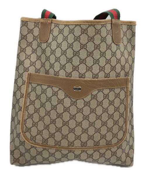 GUCCI（グッチ）GUCCI (グッチ) トートバッグ　シェリーライン　GGスプリーム ベージュの古着・服飾アイテム