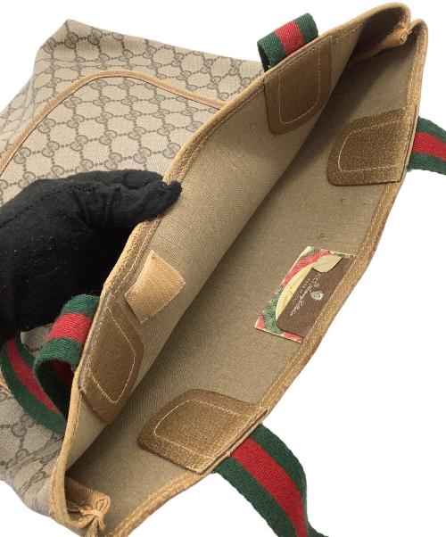 GUCCI（グッチ）GUCCI (グッチ) トートバッグ　シェリーライン　GGスプリーム ベージュの古着・服飾アイテム