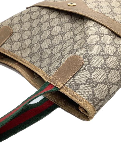 GUCCI（グッチ）GUCCI (グッチ) トートバッグ　シェリーライン　GGスプリーム ベージュの古着・服飾アイテム