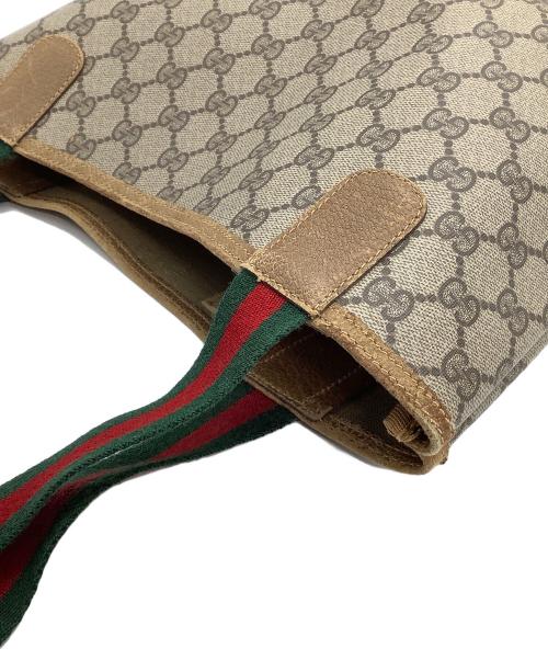 GUCCI（グッチ）GUCCI (グッチ) トートバッグ　シェリーライン　GGスプリーム ベージュの古着・服飾アイテム