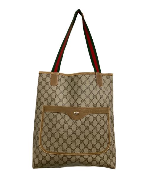 GUCCI（グッチ）GUCCI (グッチ) トートバッグ　シェリーライン　GGスプリーム ベージュの古着・服飾アイテム