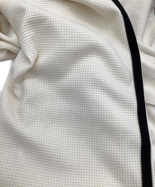 adidas（アディダス）adidas (アディダス) ワッフルニットジャケット　国旗タグ ホワイト×ブラック サイズ:Lの古着・服飾アイテム