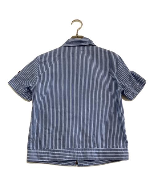 Hysteric Glamour（ヒステリックグラマー）Hysteric Glamour (ヒステリックグラマー) 半袖カットソー　ストライプ スカイブルー サイズ:freeの古着・服飾アイテム