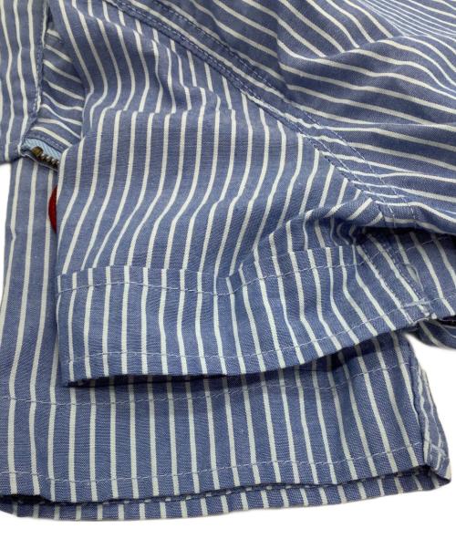 Hysteric Glamour（ヒステリックグラマー）Hysteric Glamour (ヒステリックグラマー) 半袖カットソー　ストライプ スカイブルー サイズ:freeの古着・服飾アイテム