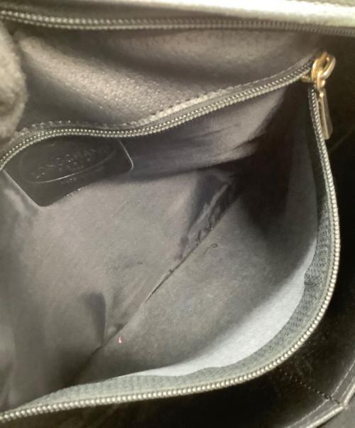 LONGCHAMP（ロンシャン）LONGCHAMP (ロンシャン) レザーショルダーバッグ ブラックの古着・服飾アイテム