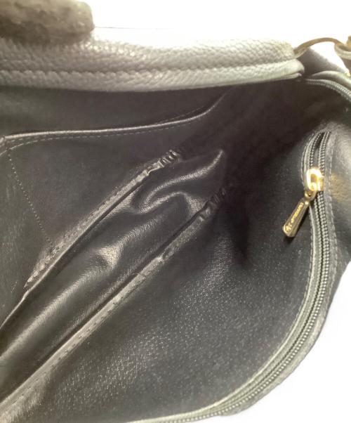 LONGCHAMP（ロンシャン）LONGCHAMP (ロンシャン) レザーショルダーバッグ ブラックの古着・服飾アイテム