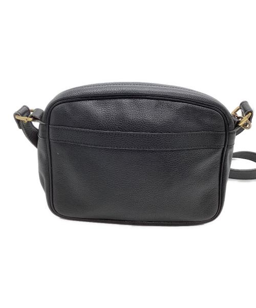 LONGCHAMP（ロンシャン）LONGCHAMP (ロンシャン) レザーショルダーバッグ ブラックの古着・服飾アイテム