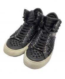 philipp plein（フィリッププレイン）の古着「ハイカットスニーカー」｜ブラック