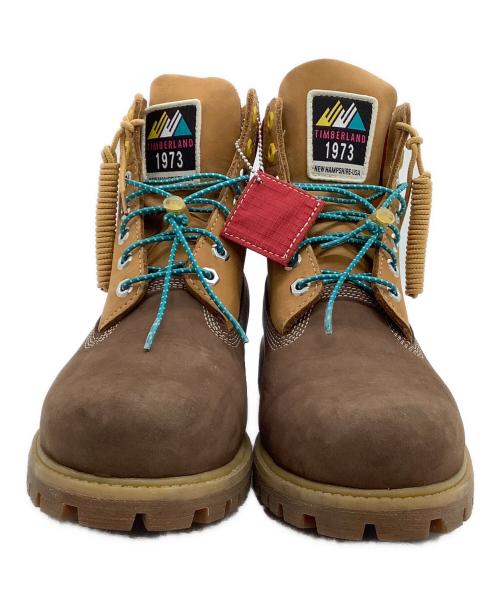 Timberland（ティンバーランド）Timberland (ティンバーランド) ブーツ TIMBERLAND PREMIUM WATERPROOF BOOT DK BRN NUBUCK レッド×ベージュ サイズ:10Wの古着・服飾アイテム